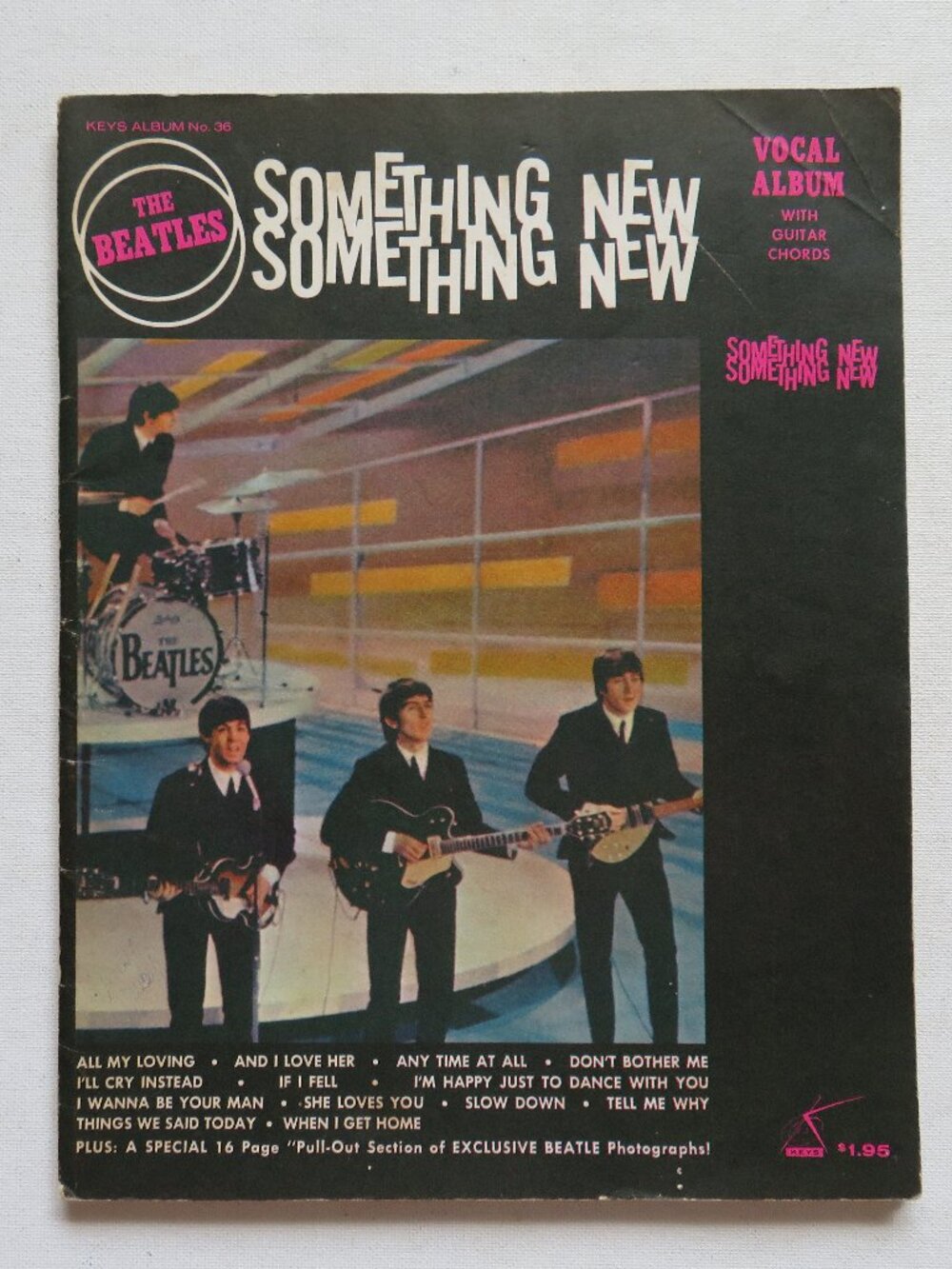 The Beatles "Something New" 1964 Sheet Music Book, Guitar Chords, Vintage Photos